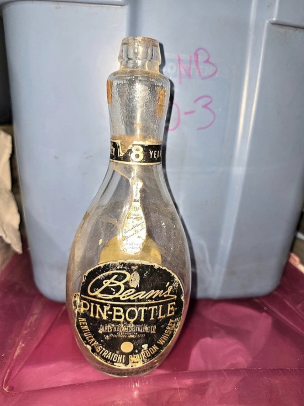 Beam's Pin-Bottle Empty Collectible Bottle